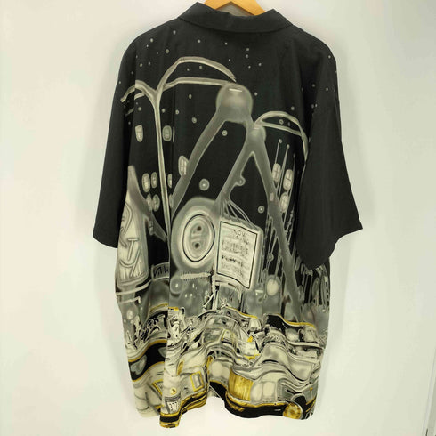 ペレペレ pelle pelle ロゴ 刺繍 総柄 プリント S/S ポリ シャツ ビッグサイズ B系 メンズ 3XL