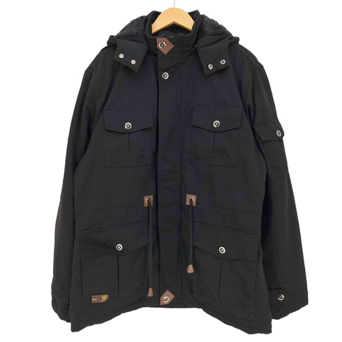 裏地ファー 4ポケット フーデッドジャケット メンズ 4XL