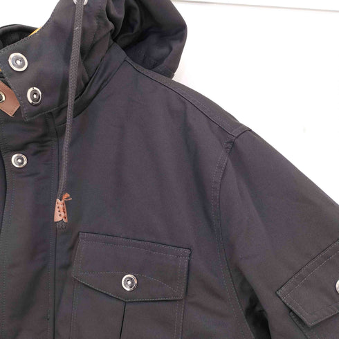 裏地ファー 4ポケット フーデッドジャケット メンズ 4XL