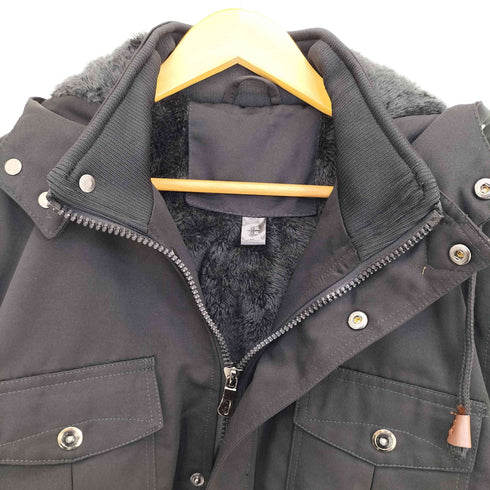 裏地ファー 4ポケット フーデッドジャケット メンズ 4XL