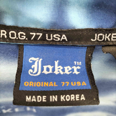 JOKER O.G. 77 ロゴ 刺繍 タイダイ 総柄 S/S ポリ シャツ ビッグサイズ B系 メンズ 3XL