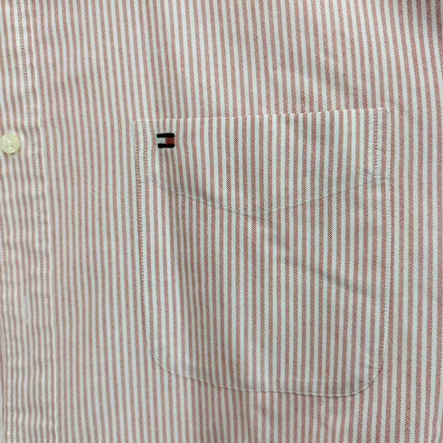 トミーヒルフィガー TOMMY HILFIGER ボタンダウン ストライプ柄 オックスフォードシャツ オーバーサイズ メンズ JPN:XL
