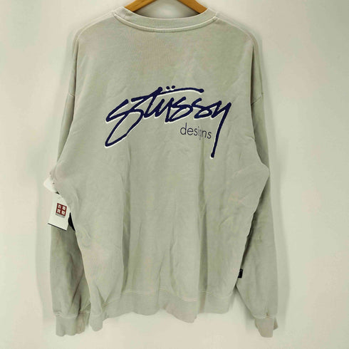 ステューシー Stussy designs 両面 ショーンフォント ロゴ プリント クルーネック スウェット メンズ import:M