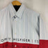 トミーヒルフィガー TOMMY HILFIGER フロントデザイン ストラップ柄 L/S BDシャツ メンズ import:M