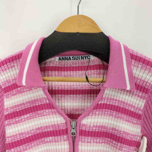 アナスイ ANNA SUI ANNA SUI NYC 90'sボーダー スキッパーZIPカーディガン レディース FREE