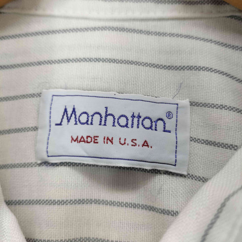 マンハッタン Manhattan 80s ストライプボタンダウンシャツ メンズ 16 1/2