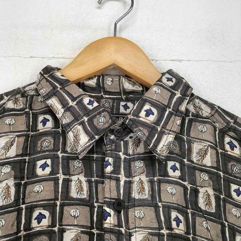 BOGARI STUDIO 総柄シルクシャツ メンズ XL
