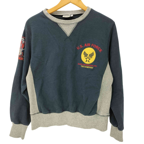 テッドカンパニー TED COMPANY U.S.AIRFORCE 前V 2トーン クルーネックスウェット メンズ US:38