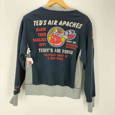 テッドカンパニー TED COMPANY U.S.AIRFORCE 前V 2トーン クルーネックスウェット メンズ US:38