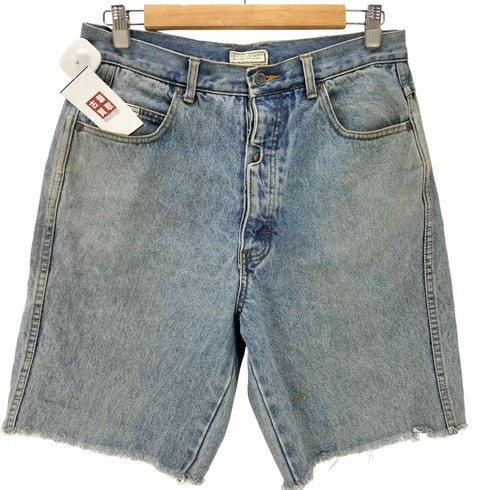 ゲスジョージズマルシアーノ GUESS BY GEORGES MARCIANO 90S USA製 OLD カットオフ ボタンフライ ショート デニムパンツ ジョーツ メンズ 34