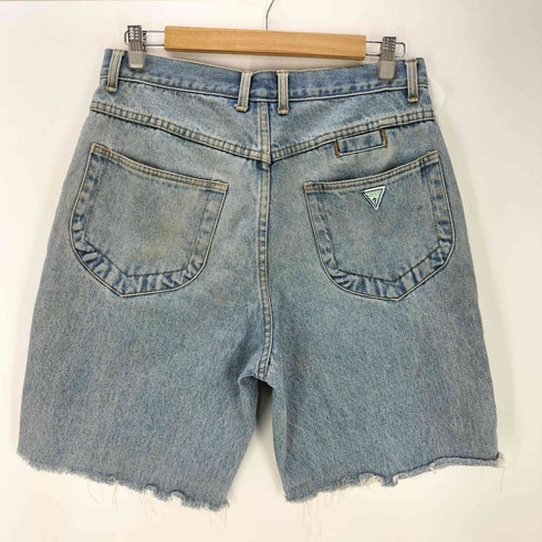 ゲスジョージズマルシアーノ GUESS BY GEORGES MARCIANO 90S USA製 OLD カットオフ ボタンフライ ショート デニムパンツ ジョーツ メンズ 34