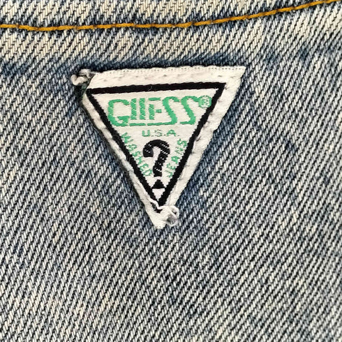 ゲスジョージズマルシアーノ GUESS BY GEORGES MARCIANO 90S USA製 OLD カットオフ ボタンフライ ショート デニムパンツ ジョーツ メンズ 34