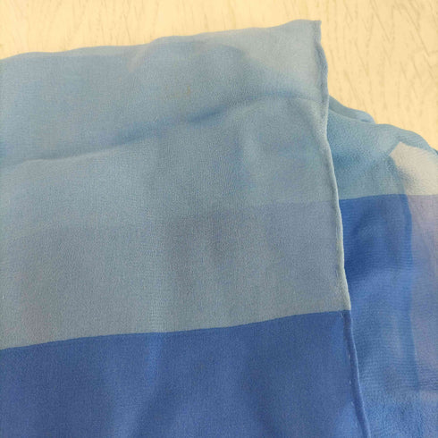 イブサンローランプールオム Yves Saint Laurent Pour Homme シルク100 グラデーションボーダー スカーフ レディース