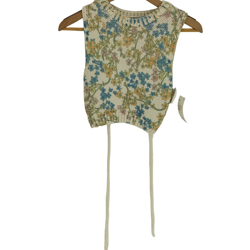 ザラ ZARA Floral Jacquard Knit Top フローラル ジャカード ニット トップ レディース import:S