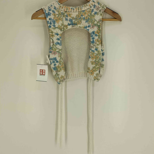 ザラ ZARA Floral Jacquard Knit Top フローラル ジャカード ニット トップ レディース import:S