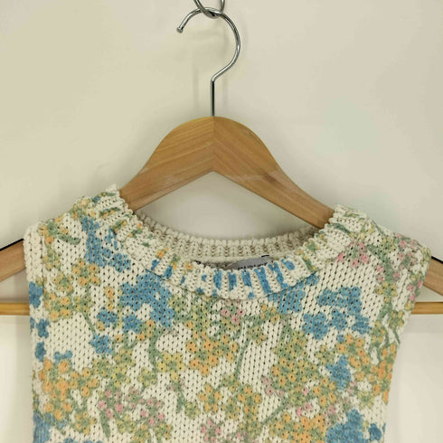 ザラ ZARA Floral Jacquard Knit Top フローラル ジャカード ニット トップ レディース import:S