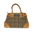 コーチ COACH シグネチャーロゴ ベルトデザインレザー切り替えキャンバストートバッグ レディース