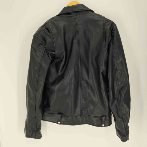 ザラ ZARA フェイクレザー ダブル ライダース ジャケット メンズ import:M