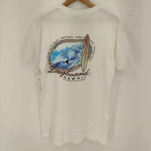 ヘインズ Hanes 90s~00s HEAVY WEIGHT HAWAII コットン 両面プリント クルーネックTシャツ メンズ import:M