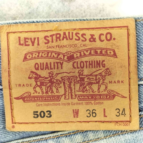 リーバイス Levis 日本製 ボタン裏刻印J38 503 デニムパンツ メンズ W36 L34