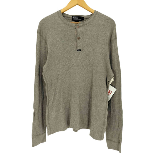 ポロバイラルフローレン Polo by RALPH LAUREN 90s~00s 猫目ボタン コットン ヘンリーネックTシャツ ポニーなし メンズ import:M