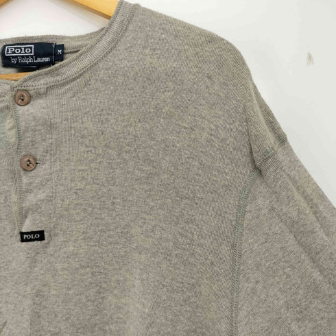 ポロバイラルフローレン Polo by RALPH LAUREN 90s~00s 猫目ボタン コットン ヘンリーネックTシャツ ポニーなし メンズ import:M