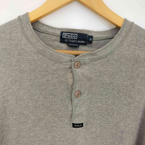 ポロバイラルフローレン Polo by RALPH LAUREN 90s~00s 猫目ボタン コットン ヘンリーネックTシャツ ポニーなし メンズ import:M