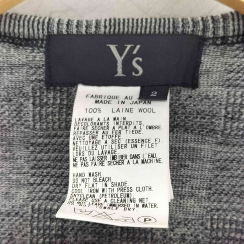 ワイズ Ys アシンメトリー チェック ボタンデザイン ウールタンクトップ レディース JPN:2