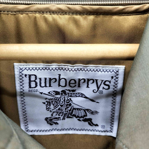 バーバリーズ BURBERRYS 80-90S 白タグ ライナー付き 玉蟲 ステンカラー コート バルマカーン コート 裏地ノバチェック レディース