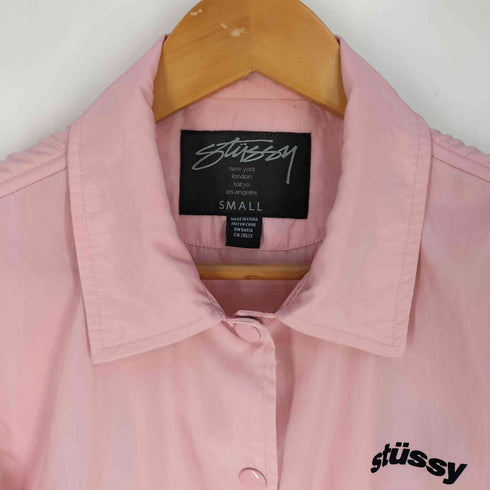 ステューシー Stussy ワールドツアー 両面ロゴプリント コーチジャケット レディース import:S