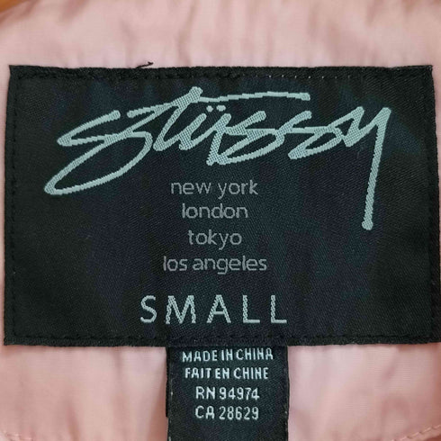 ステューシー Stussy ワールドツアー 両面ロゴプリント コーチジャケット レディース import:S