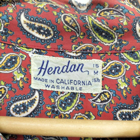 Hendan MADE IN CALIFORNIA 40s- ペイズリー柄レーヨンシャツ メンズ M