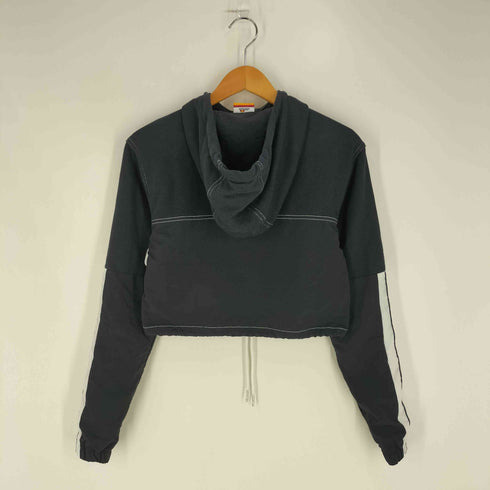 エレッセ ellesse アームライン ステッチデザイン クロップド アノラック パーカー レディース EU : 34