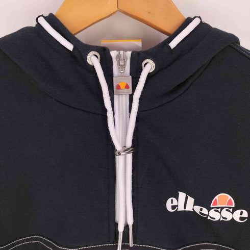 エレッセ ellesse アームライン ステッチデザイン クロップド アノラック パーカー レディース EU : 34