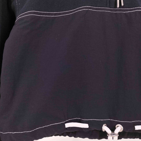 エレッセ ellesse アームライン ステッチデザイン クロップド アノラック パーカー レディース EU : 34