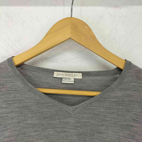ジョンスメドレー JOHN SMEDLEY イングランド製 メリノウール Vネックニット メンズ JPN:M