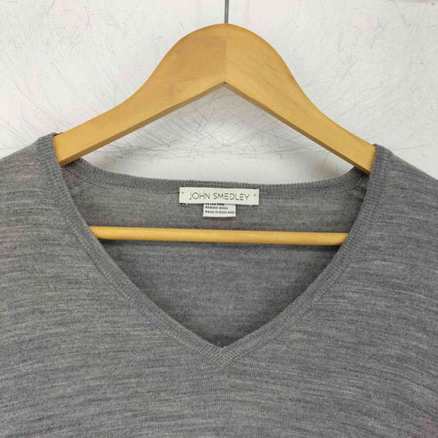 ジョンスメドレー JOHN SMEDLEY イングランド製 メリノウール Vネックニット メンズ JPN:M