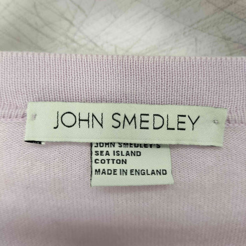 ジョンスメドレー JOHN SMEDLEY イングランド製 コットン Vネックカーディガン メンズ JPN:M