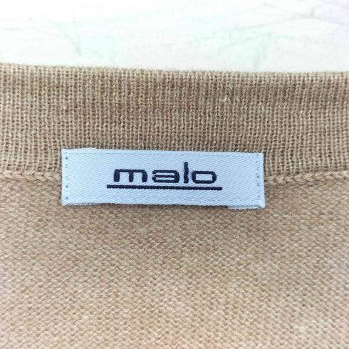 マーロ malo MADE IN ITALY カシミヤコットン Vネックニット メンズ JPN:52