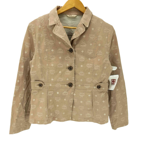 エムシーエム MCM モノグラム 総柄 シングル ブレスト 3Bテーラード ジャケット レディース