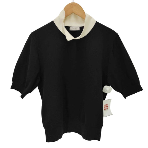 ユナイテッドアローズグリーンレーベルリラクシング UNITED ARROWS green label relaxing 襟付き 5分袖 プルオーバー ニット レディース
