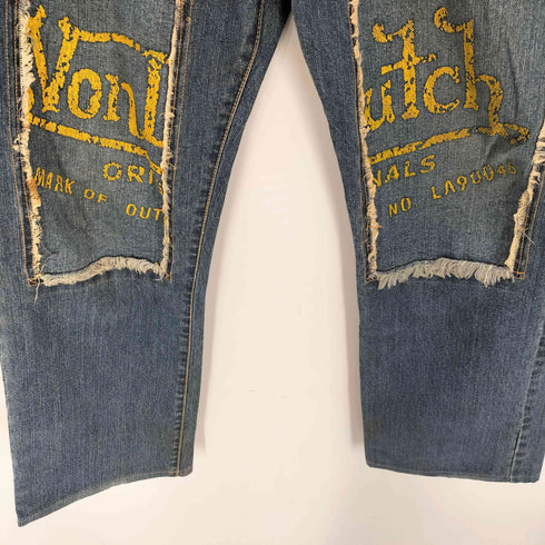 ボンダッチ Von Dutch 00S Y2K パッチワーク ペイント ダメージ加工 デニムパンツ メンズ