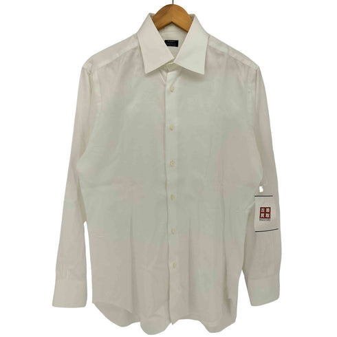 バーニーズニューヨーク BARNEYS NEWYORK イタリア製 コットン ホリゾンタル カラー L/S シャツ メンズ 41 / 16