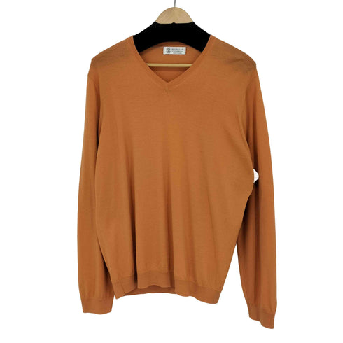 ブルネロ クチネリ Brunello Cucinelli CASHMERE&WOOL カシミヤ混 Vネックニット メンズ JPN:52
