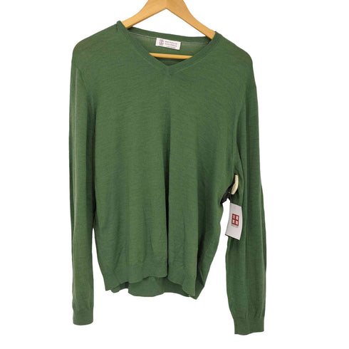 ブルネロ クチネリ Brunello Cucinelli CASHMERE&WOOL カシミヤ混 Vネックニット メンズ JPN:52
