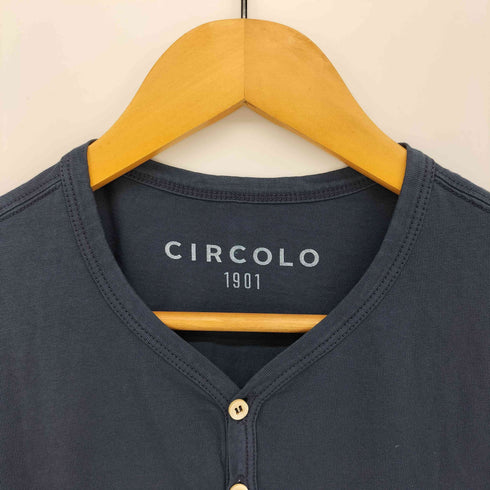 チルコロ1901 circolo 1901 HENRY T-SHIRT ヘンリーネック Tシャツ メンズ import:L