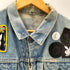 ラングラー Wrangler 50-60S CONMATIC ジップ 24MJZ Denim Jacket カスタム ワッペン デニム ジャケット ベスト カットオフ ボロ 襤褸 メンズ