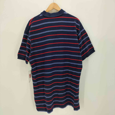 ポロバイラルフローレン Polo by RALPH LAUREN ポニー刺繍 マルチボーダー 鹿の子ポロシャツ メンズ import:L