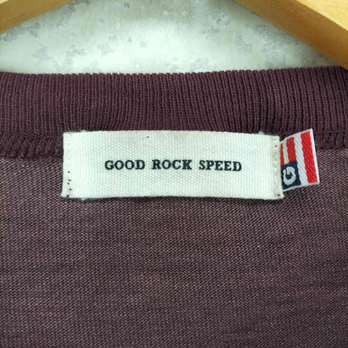 グッドロックスピード GOOD ROCK SPEED フロッキーキャラクタープリントリンガーTシャツ メンズ