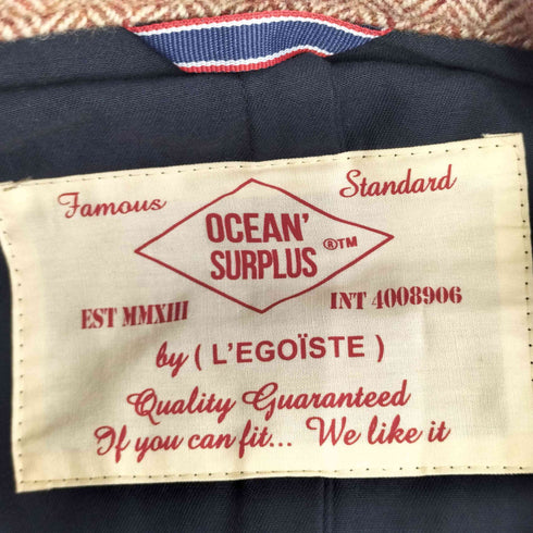 OCEAN SURPLUS BY L’EGOISTE ヘリンボーンベスト メンズ JPN:46